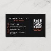 Orthopedische revalidatie bedrijf | Modern Dark Visitekaartje (Voorkant)