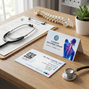 Orthopedische therapiekliniek   Modern wit Visitekaartje