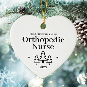 Orthopedische verpleegster 2026 Kerstornament Keramisch Ornament