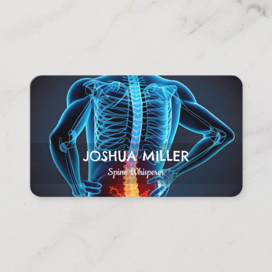 Orthopedische wervelkolom fluisteraar visitekaartje (Voorkant)