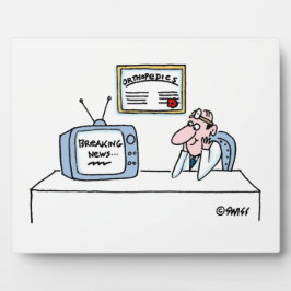 Orthopedist Cartoon Funny Medical Kantoor Plaque Fotoplaat