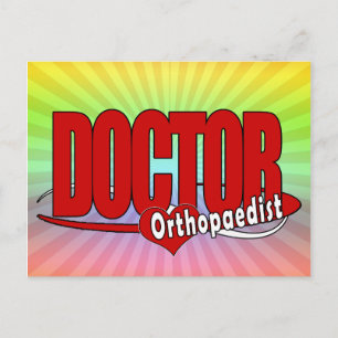 ORTHOPEDIST LOGO BIG RED DOCTOR BRIEFKAART