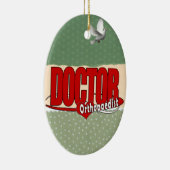 ORTHOPEDIST LOGO BIG RED DOCTOR KERAMISCH ORNAMENT (Rechts)