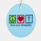 Orthopedist Peace Love Orthopedica Kantoor Keramisch Ornament (Links)