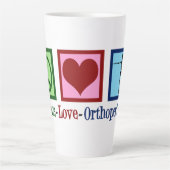 Orthopedist Peace Love Orthopedica Kantoor Latte Mok (Voorkant)