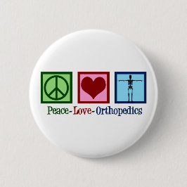 Orthopedist Peace Love Orthopedica Kantoor Ronde Button 5,7 Cm