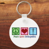 Orthopedist Peace Love Orthopedica Kantoor Sleutelhanger (Voorkant)