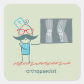 Orthopedist Vierkante Sticker (Voorkant)