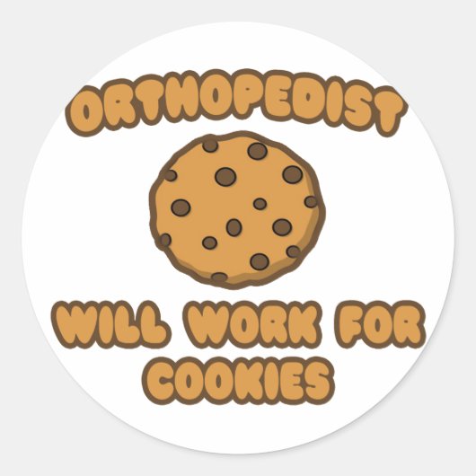 Orthopedist.. Werkt voor cookies Ronde Sticker (Voorkant)