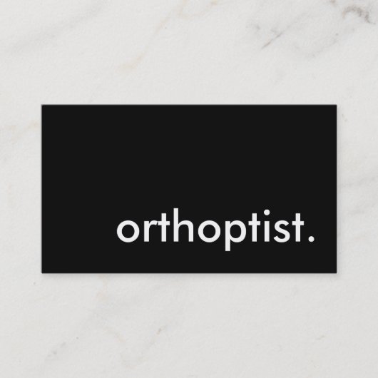 orthoptist. visitekaartje (Voorkant)