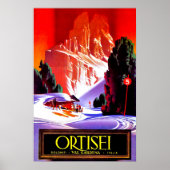 Ortisei, Dolomiti Alps, Val Gardena ski, Italië Poster (Voorkant)