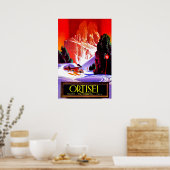 Ortisei, Dolomiti Alps, Val Gardena ski, Italië Poster (Keuken)