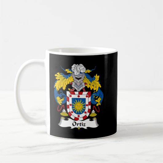 Ortiz Coat of Arms Family Crest Koffiemok (Links)