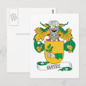 Ortiz Family Crest Briefkaart (Voorkant / Achterkant)