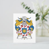 Ortiz Family Crest Briefkaart (Staand voorkant)