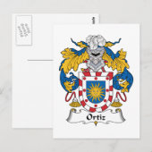 Ortiz Family Crest Briefkaart (Voorkant / Achterkant)