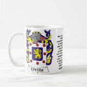 Ortiz Family Crest op een mok (Links)