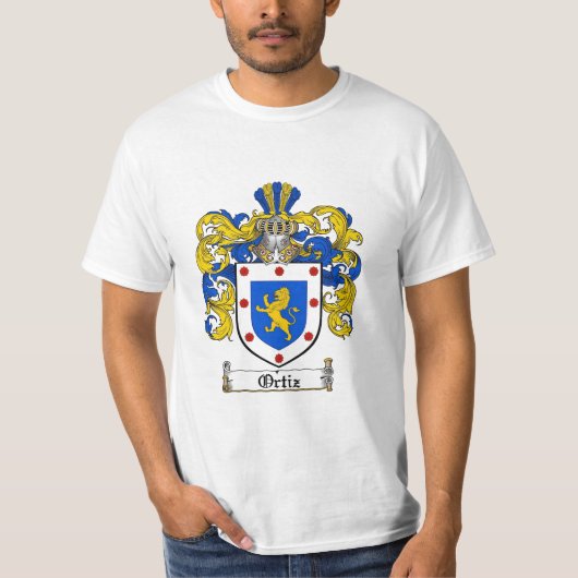 Ortiz Family Crest - Ortiz Coat of Arms T-shirt (Voorkant)
