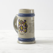 Ortiz Family Crest Stein Bierpul (Voorkant links)