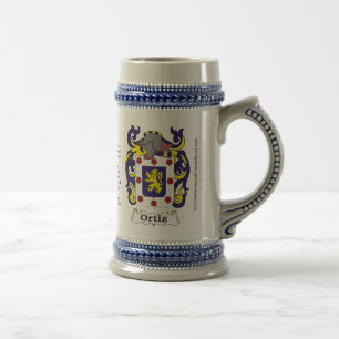 Ortiz Family Crest Stein Bierpul
