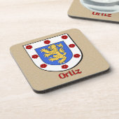 Ortiz Family Shield Drankjes Onderzetter (Linkerzijde)