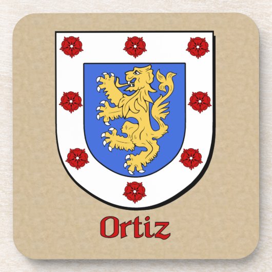 Ortiz Family Shield Drankjes Onderzetter (Voorkant)