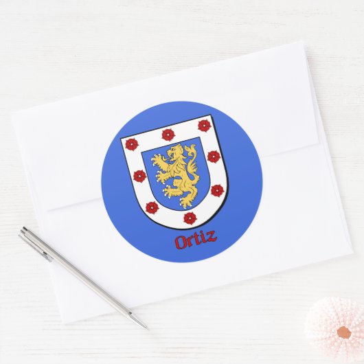 Ortiz Family Shield Stickers (Envelop)