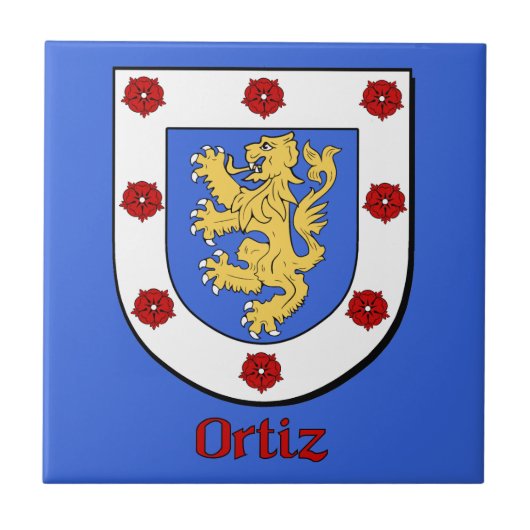 Ortiz Family Shield Tegeltje (Voorkant)