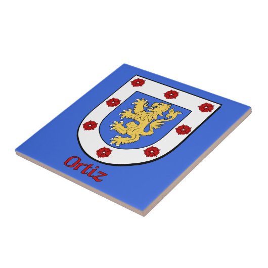 Ortiz Family Shield Tegeltje (Zijkant)