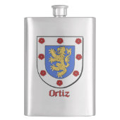Ortiz Heraldic Shield Heupfles (Voorkant)