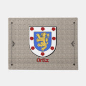 Ortiz Historisch Schild op Cobblestone Deurmat (Voorkant)