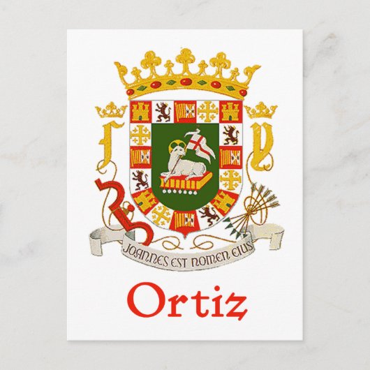 Ortiz Shield of Puerto Rico Briefkaart (Voorkant)