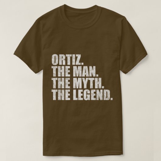 OrtizOrtiz Achternaam Ortiz Surna T-shirt (Design voorkant)