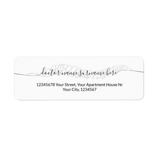 Ortopedisch chirurg massage therapeut etiket (Voorkant)