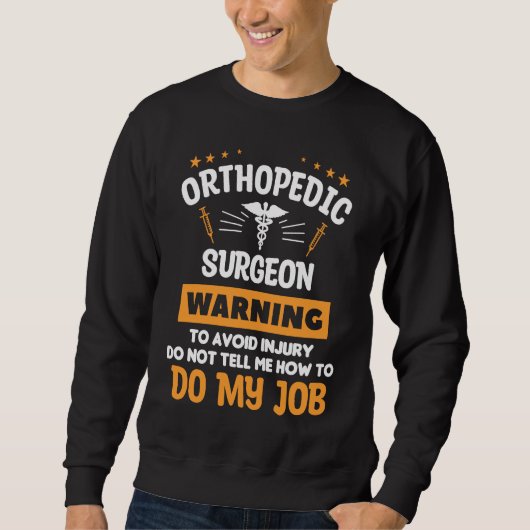 Ortopedisch chirurg Waarschuwing Om Blessures Te V Trui (Voorkant)