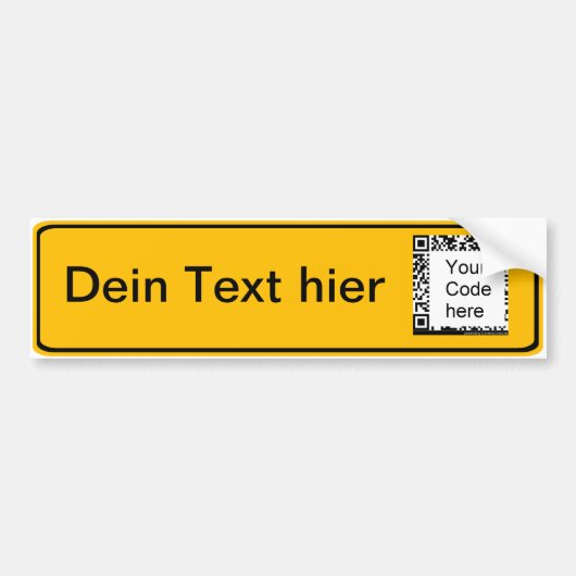 Ortsschild mal anders bumpersticker (Voorkant)