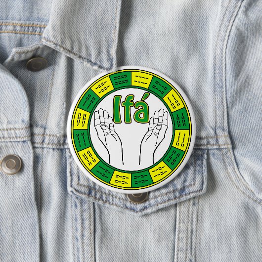 Orunmila - Ifá Ronde Button 4,0 Cm (In situ)