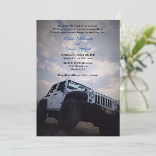 ORV GP Off Road 4X4 Trouwen, Shower Feest Kaart (Staand voorkant)