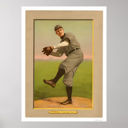 Orval Algehele Cubs Baseball 1911 Poster (Voorkant)