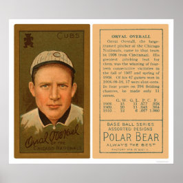 Orval Algehele Cubs Baseball 1911 Poster