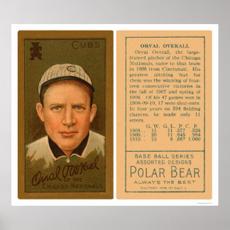 Orval Algehele Cubs Baseball 1911 Poster