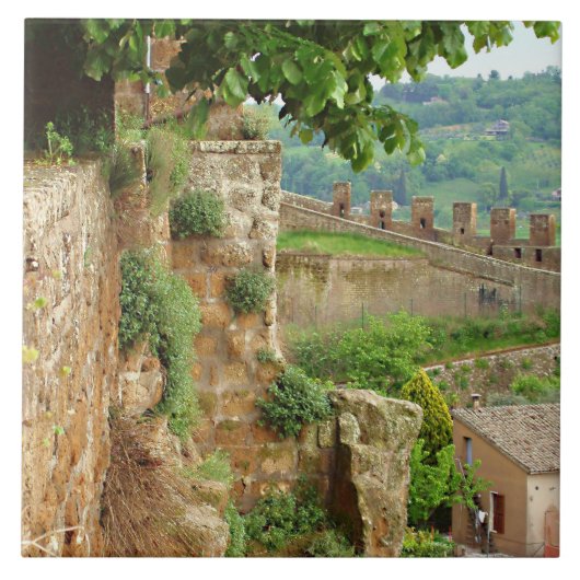 Orvieto Battlement Tegeltje (Voorkant)