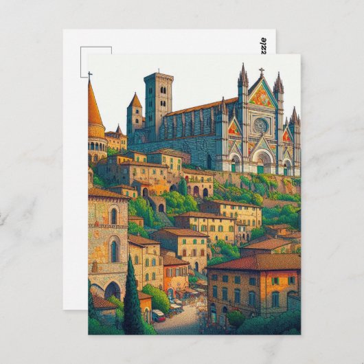 Orvieto, Italië, Briefkaart (Voorkant / Achterkant)