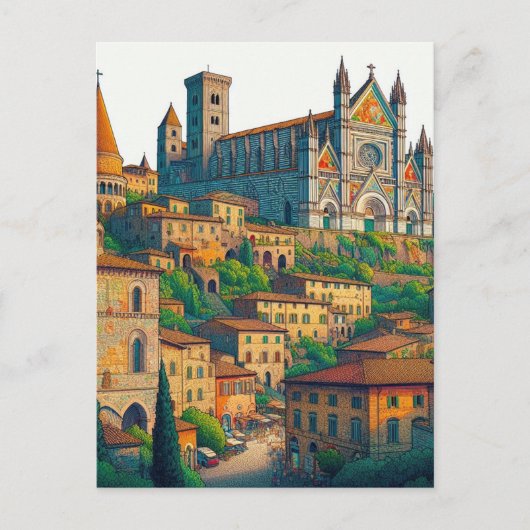 Orvieto, Italië, Briefkaart (Voorkant)