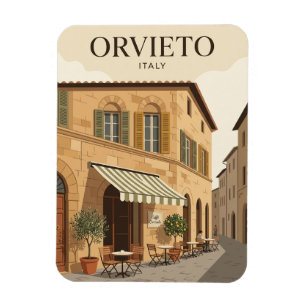 Orvieto, Italië, gevel van een café Magneet