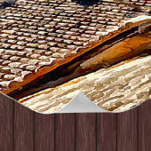 Orvieto Italië heuvel met Orvieto Italië Tekst Poster