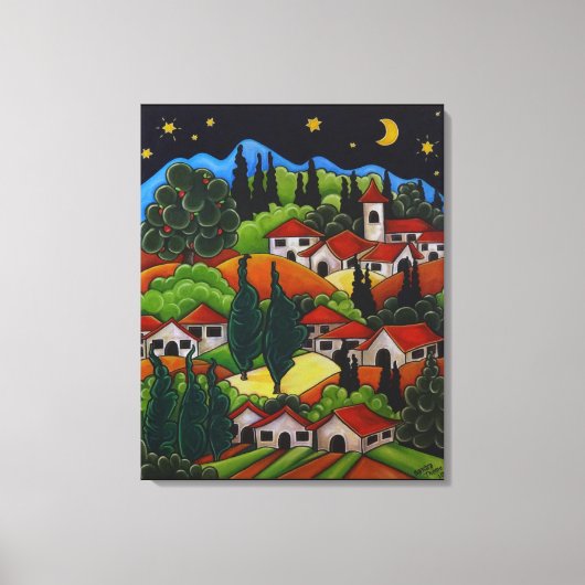 Orvieto Italië Schilderij - Canvas Print (Voorkant)