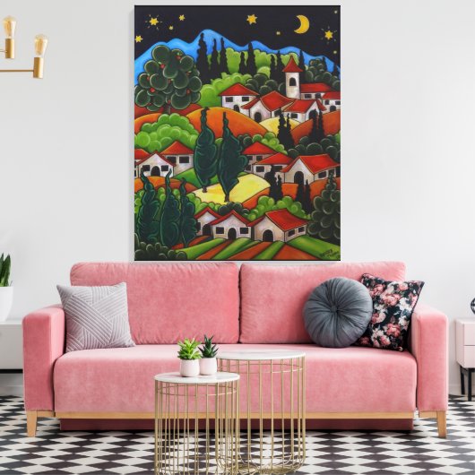 Orvieto Italië Schilderij - Canvas Print (Insitu (Woonkamer))