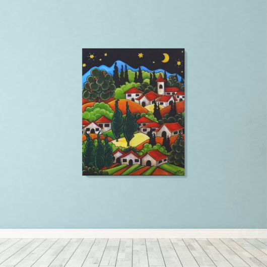 Orvieto Italië Schilderij - Canvas Print (Insitu (Houten vloer))