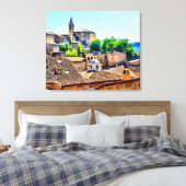 Orvieto Italy Hillside Canvas Afdruk (Insitu (Slaapkamer))